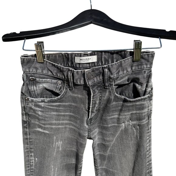 MOUSSY VINTAGE Velma Distressed Skinny Jeans in Faded Black Size 25 - Picture 6 of 16